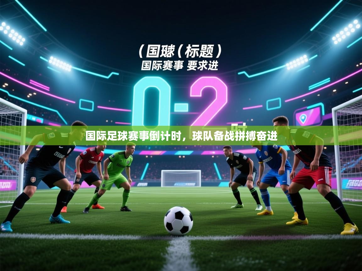 国际足球赛事倒计时，球队备战拼搏奋进