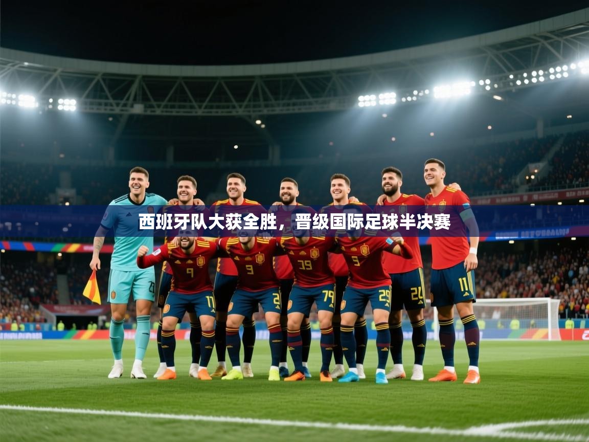 西班牙队大获全胜，晋级国际足球半决赛